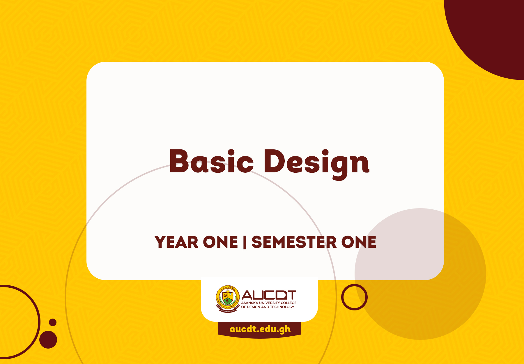 DMCD 112 Basic Design